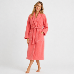 Blush Pink Premium Terry Bathrobe for Men & Women 450 GSM